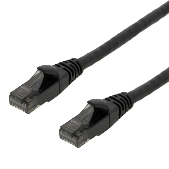 DELTACO High Flexible U/UTP Cat.6 patch cable, 24AWG, TPE, 1.5m, Black i gruppen COMPUTERTILBEHØR / Kabler og adaptere / Netværkskabler / Cat6 hos TP E-commerce Nordic AB (38-85867)
