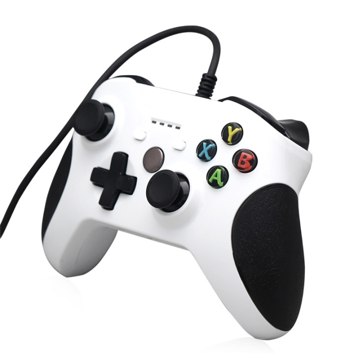 Trådad handkontroll till Xbox One/One S/One X, Vit i gruppen HJEMMEELEKTRONIK / Spilkonsoller og tilbehør / Xbox One hos TP E-commerce Nordic AB (38-86073)