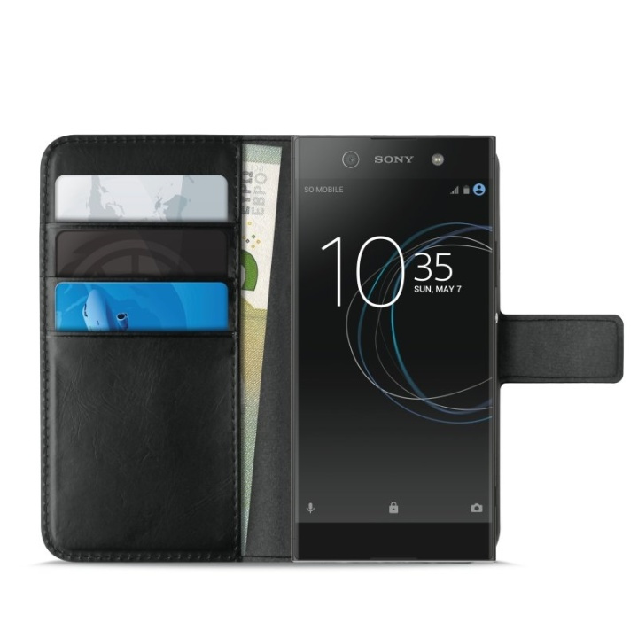 Puro Sony Xperia XA1, pungetui Milano, sort i gruppen SMARTPHONES & TABLETS / Mobil Beskyttelse / Sony hos TP E-commerce Nordic AB (38-86277)