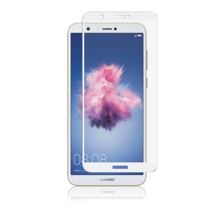 Panzer Huawei P Smart, heldækkende glas, hvid i gruppen SMARTPHONES & TABLETS / Mobil Beskyttelse / Huawei/Honori hos TP E-commerce Nordic AB (38-86305)