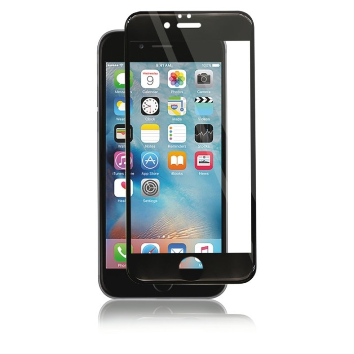 Panzer iPhone 6S/6 Plus, buet silikatglas, sort i gruppen SMARTPHONES & TABLETS / Mobil Beskyttelse / Apple / iPhone 6 Plus/6S Plus / Skærmbeskyttelse hos TP E-commerce Nordic AB (38-86312)