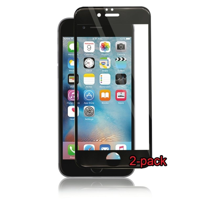 2-pak iPhone 6S/6 Plus buet silikatglas, Panzer, sort i gruppen SMARTPHONES & TABLETS / Mobil Beskyttelse / Apple / iPhone 6 Plus/6S Plus / Skærmbeskyttelse hos TP E-commerce Nordic AB (38-86312PKT1)