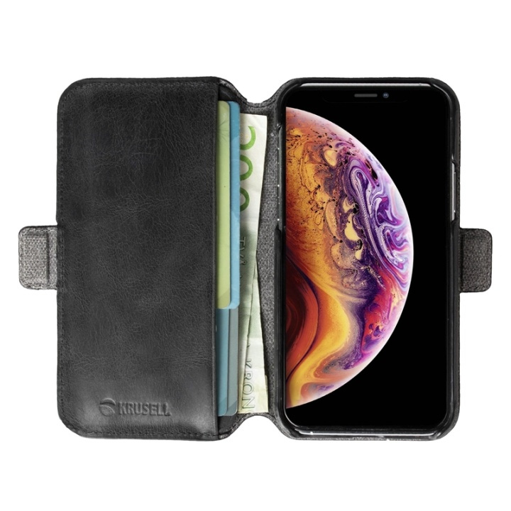 Krusell Sunne 2in1 aftageligt pungetui til iPhone 11 Pro, sort i gruppen SMARTPHONES & TABLETS / Mobil Beskyttelse / Apple / iPhone 11 Pro / Cover hos TP E-commerce Nordic AB (38-86465)