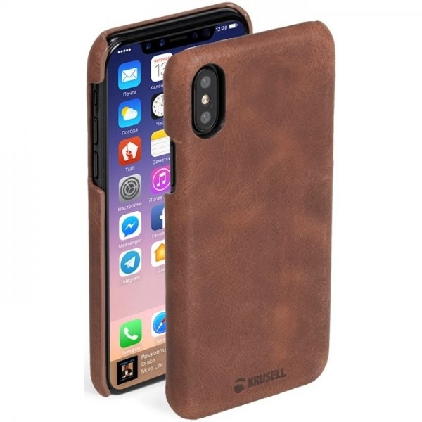 Krusell Sunne till iPhone X/Xs, Cognac i gruppen SMARTPHONES & TABLETS / Mobil Beskyttelse / Apple / iPhone X/XS / Cover hos TP E-commerce Nordic AB (38-86470)