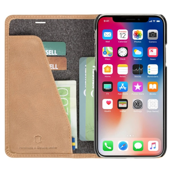 Krusell Sunne Plånboksfodral till iPhone Xr, Vintage Beige i gruppen SMARTPHONES & TABLETS / Mobil Beskyttelse / Apple / iPhone XR / Cover hos TP E-commerce Nordic AB (38-86472)