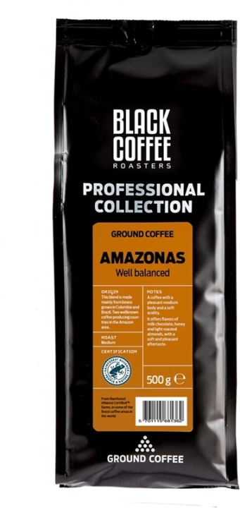 Black Coffee Roasters malet kaffe - Amazonas 500G i gruppen HJEM, HUS & HAVE / Husholdningsapparater / Kaffe og espresso / Kaffebønner hos TP E-commerce Nordic AB (38-86478)