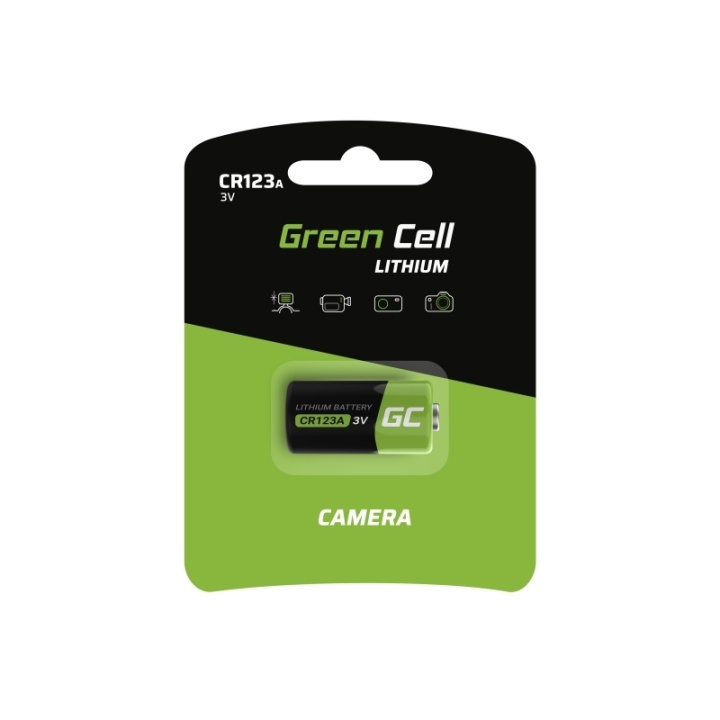 Green Cell CR123A Lithium batteri 3V 1400mAh i gruppen HJEMMEELEKTRONIK / Batterier og opladere / Batterier / Andet hos TP E-commerce Nordic AB (38-86542)