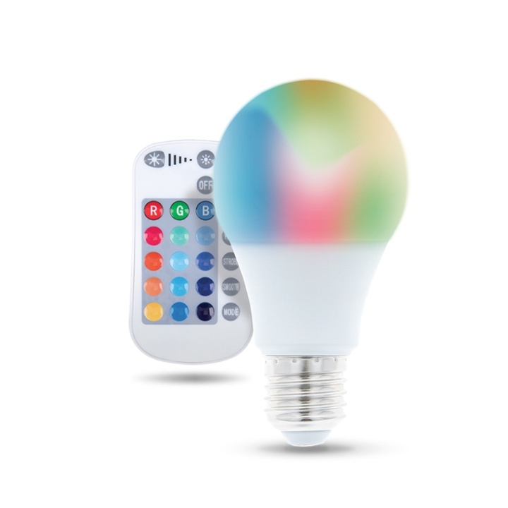 Forever Light Fjernstyret LED-pære RGB, E27 A60 9W i gruppen HJEMMEELEKTRONIK / Lys / LED lamper hos TP E-commerce Nordic AB (38-86589)