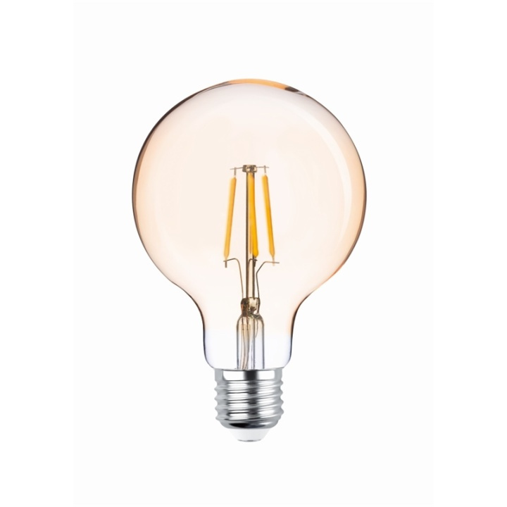 Forever Light Retro LED-lampa med filament Guld, E27 4W 2200K 400lm i gruppen HJEMMEELEKTRONIK / Lys / LED lamper hos TP E-commerce Nordic AB (38-86594)