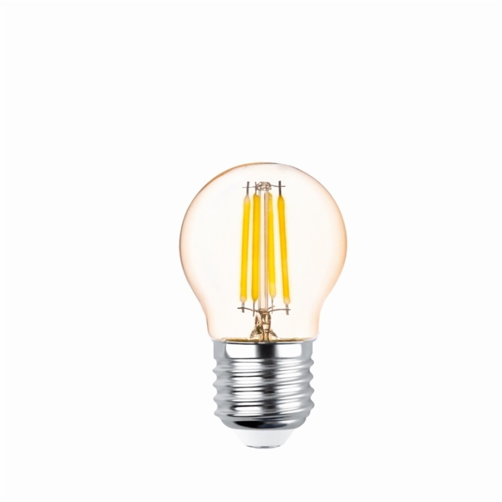 Forever Light Retro LED-lampa med filament Guld, E27 G45 4W 2200K 400lm i gruppen HJEMMEELEKTRONIK / Lys / LED lamper hos TP E-commerce Nordic AB (38-86602)