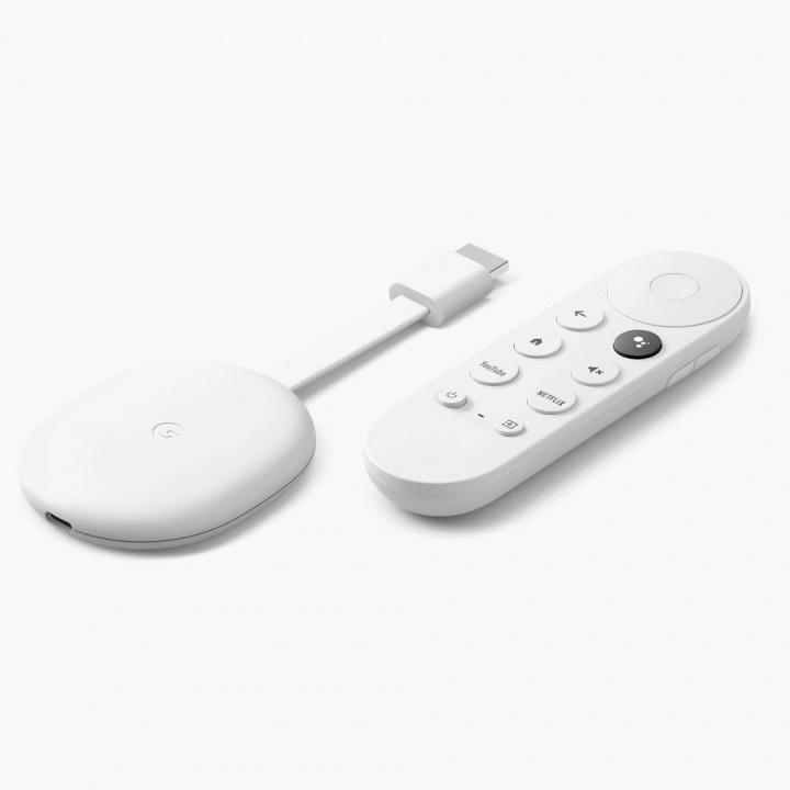 Google Chromecast 4:e Gen med Google TV + Fjärrkontroll med röststyrning i gruppen HJEMMEELEKTRONIK / Lyd & billede / Tv og tilbehør / Smart-TV hos TP E-commerce Nordic AB (38-86624)
