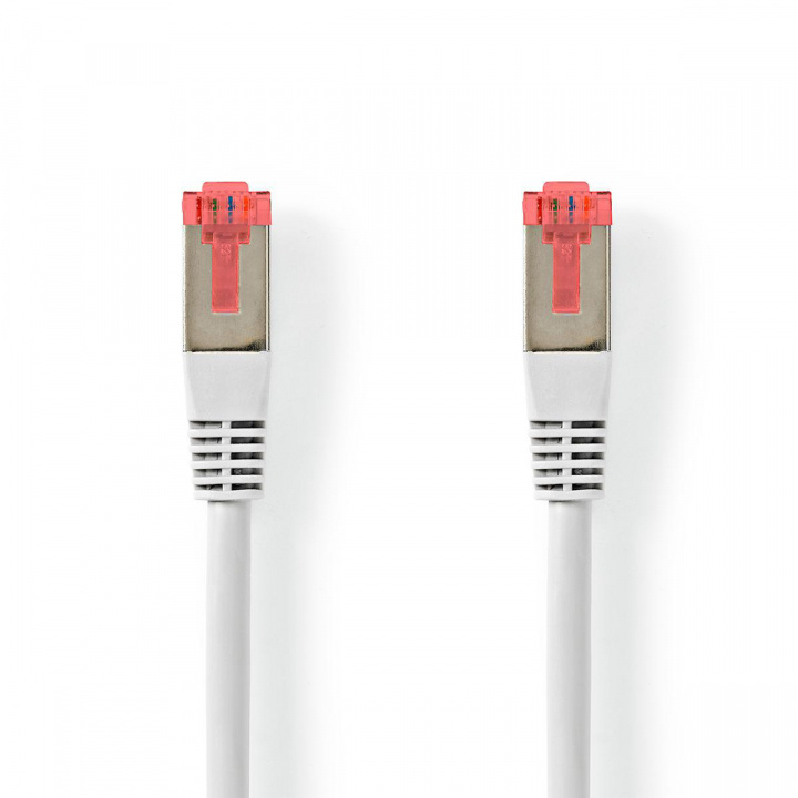 Cat 6 kabel RJ45 han, S/FTP, PVC, Hvid, 1 m i gruppen COMPUTERTILBEHØR / Kabler og adaptere / Netværkskabler / Cat6 hos TP E-commerce Nordic AB (38-86732)