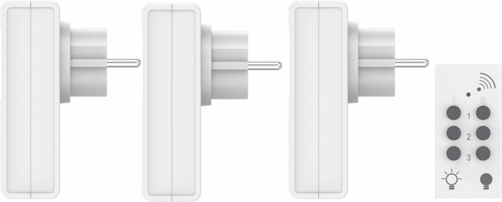 Telldus On/Off Smart plug med fjärrkontroll, 3-pack i gruppen HJEM, HUS & HAVE / Smart hjem / Smart plugs hos TP E-commerce Nordic AB (38-86768)