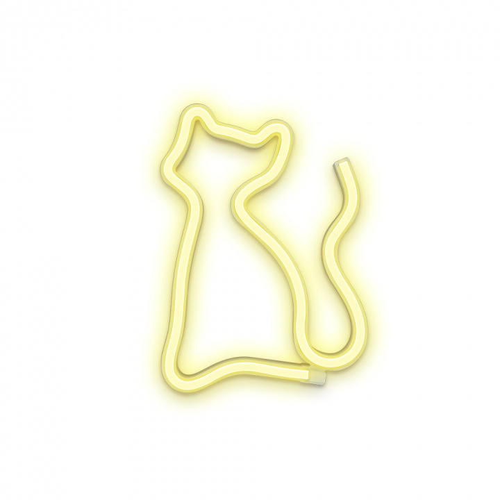 Forever Light Neon LED-lys Kat, batteri + USB FLNEO3, varm hvid i gruppen HJEMMEELEKTRONIK / Lys / Bordlamper hos TP E-commerce Nordic AB (38-86894)