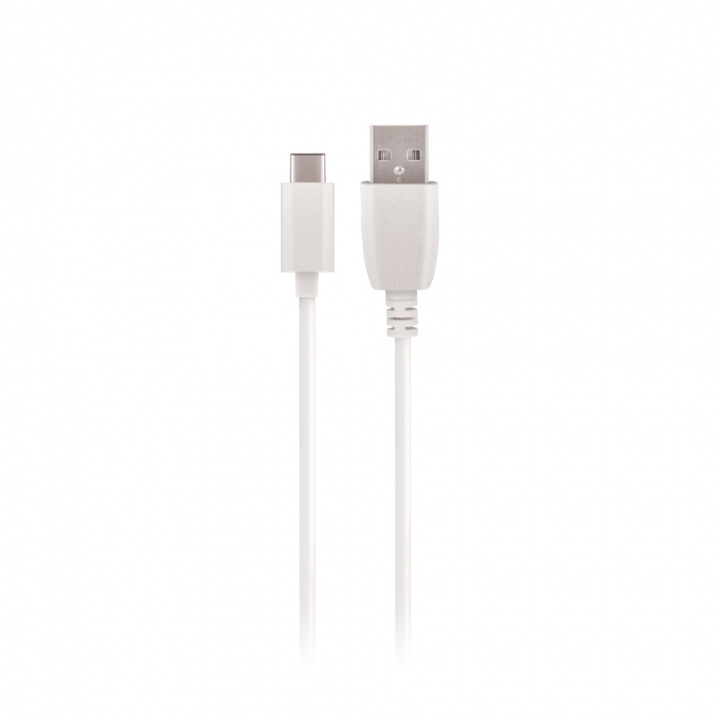 Maxlife kabel USB - USB-C 2,0 m 2A, Vit i gruppen COMPUTERTILBEHØR / Kabler og adaptere / USB / USB-C hos TP E-commerce Nordic AB (38-86905)