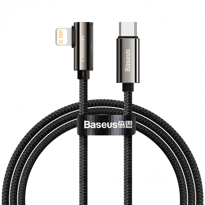 Baseus kabel Legend PD USB-C - Lightning 1,0m 20W, Svart i gruppen SMARTPHONES & TABLETS / Opladere og kabler / Kabler / Kabler Lightning hos TP E-commerce Nordic AB (38-86915)
