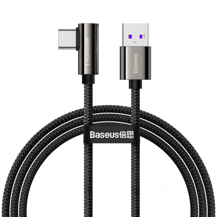 Baseus kabel Legend USB - USB-C 1,0m 66W, Svart i gruppen SMARTPHONES & TABLETS / Opladere og kabler / Kabler / Kabler Lightning hos TP E-commerce Nordic AB (38-86921)