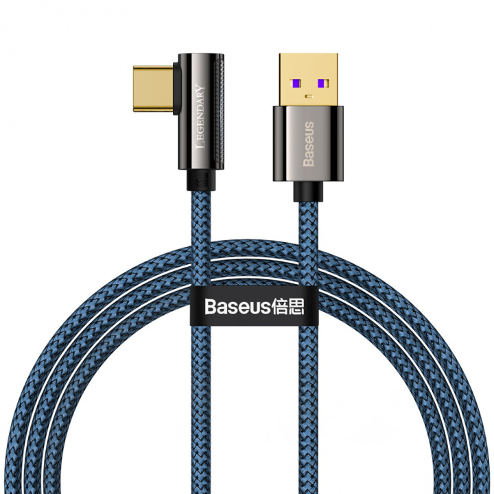 Baseus kabel Legend USB - USB-C 1,0m 66W, Blå i gruppen COMPUTERTILBEHØR / Kabler og adaptere / USB / USB-C hos TP E-commerce Nordic AB (38-86922)