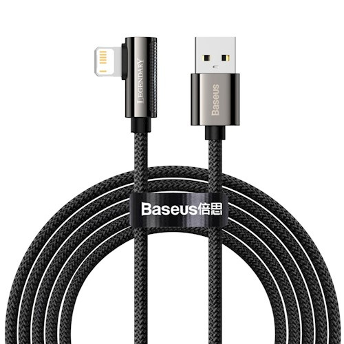 Baseus kabel Legend USB - Lightning 2,0m 2,4A, Svart i gruppen SMARTPHONES & TABLETS / Opladere og kabler / Kabler / Kabler Lightning hos TP E-commerce Nordic AB (38-86930)