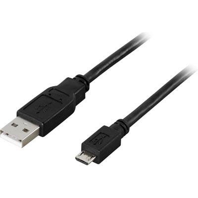 DELTACO USB 2.0 kabel Type A han - Type Micro B han, 5-pin, 5m, sort i gruppen SMARTPHONES & TABLETS / Opladere og kabler / Kabler / Kabler microUSB hos TP E-commerce Nordic AB (38-8695)