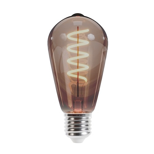 Forever Light LED-lampa Filament E27 ST64 4W 230V 2000K 250lm SF, Sotat glas i gruppen HJEMMEELEKTRONIK / Lys / LED lamper hos TP E-commerce Nordic AB (38-86951)
