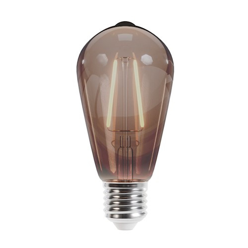 Forever Light LED-pære Filament E27 ST64 4W 230V 2000K 400lm COG, røget glas i gruppen HJEMMEELEKTRONIK / Lys / LED lamper hos TP E-commerce Nordic AB (38-86952)