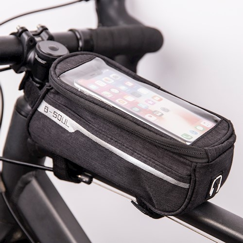 Vandtæt cykeltaske med telefonholder, sort i gruppen SPORT, FRITID & HOBBY / Sportsudstyr / Cykel tilbehør / Øvrigt cykel tilbehør hos TP E-commerce Nordic AB (38-86989)