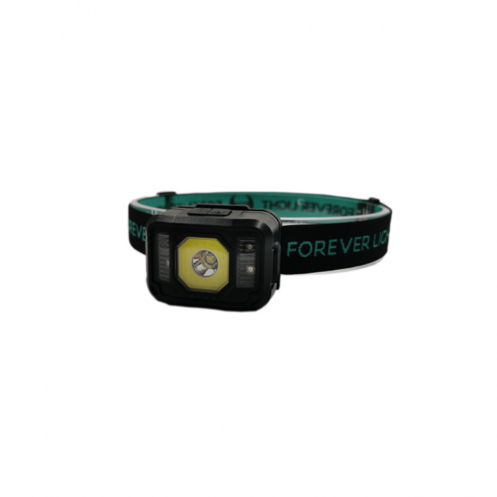 Forever Light LED-pandelampe Senso XP-E 3W + COB 3W med sensor 270lm 1200mAh Li-Pol i gruppen SPORT, FRITID & HOBBY / Lommelygter og Pandelygter / Pandelamper hos TP E-commerce Nordic AB (38-86995)