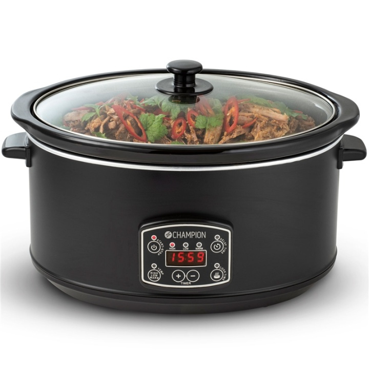 Champion Slowcooker 6,5 liter Mattsvart i gruppen HJEM, HUS & HAVE / Husholdningsapparater / Slowcookers hos TP E-commerce Nordic AB (38-87206)