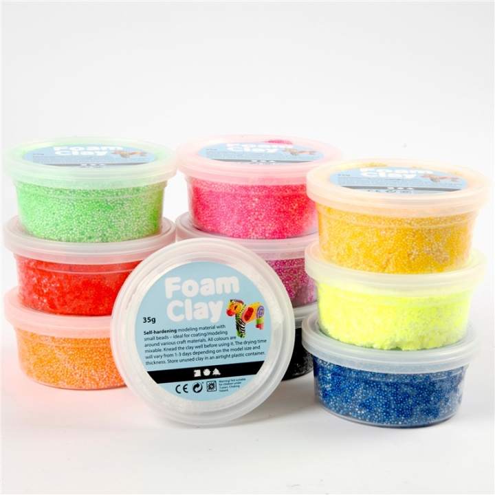 Foam Clay Mixade Färger Basfärger 10x35g i gruppen LEGETØJ, BØRN & BABY / Legetøj / Lege ler, lege sand og tilbehør hos TP E-commerce Nordic AB (38-87388)