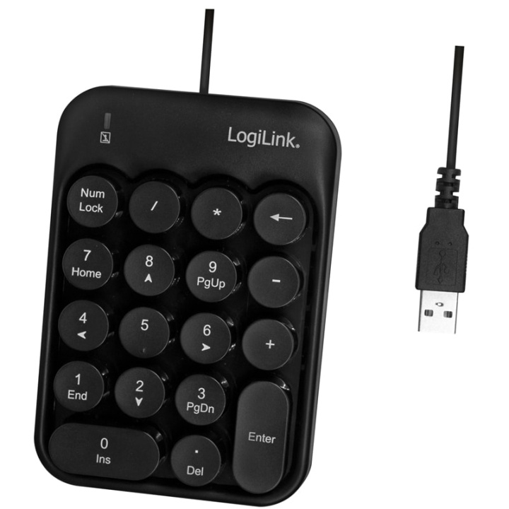 LogiLink Numeriskt tangentbord USB i gruppen COMPUTERTILBEHØR / Mus og tastatur / Tastatur / Med ledning hos TP E-commerce Nordic AB (38-87679)