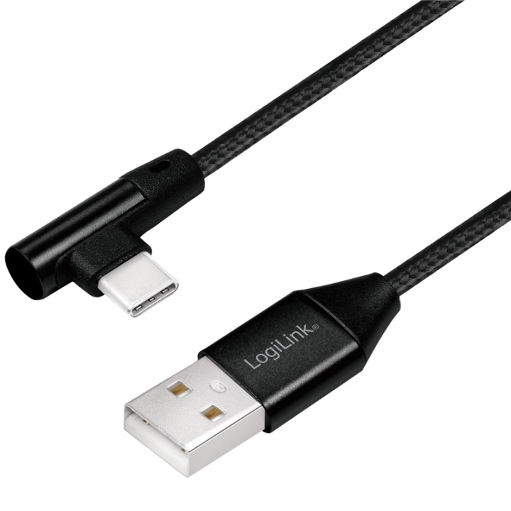 LogiLink Vinklad USB-C-kabel USB 2.0 Ma i gruppen COMPUTERTILBEHØR / Kabler og adaptere / USB / USB-C hos TP E-commerce Nordic AB (38-87694)