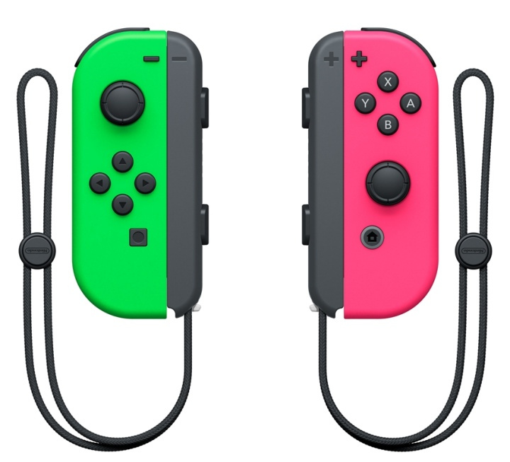 Nintendo Switch Joy-Con Pair, Neon Grön/Neon Rosa i gruppen HJEMMEELEKTRONIK / Spilkonsoller og tilbehør / Nintendo Switch / Tilbehør hos TP E-commerce Nordic AB (38-88014)