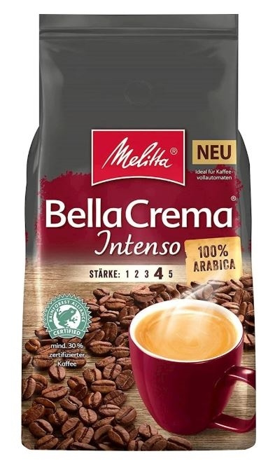 Melitta Coffee Bella Crema Intenso 1KG i gruppen HJEM, HUS & HAVE / Husholdningsapparater / Kaffe og espresso / Kaffebønner hos TP E-commerce Nordic AB (38-88587)