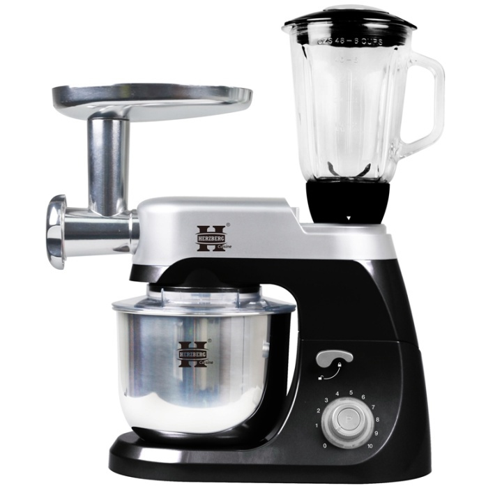 Herzberg HG-5029, Foodprocessor 1200W, Sort i gruppen HJEM, HUS & HAVE / Husholdningsapparater / Foodprocessor og køkkenassistenter / Køkkenassistenter og tilbehør hos TP E-commerce Nordic AB (38-88722)