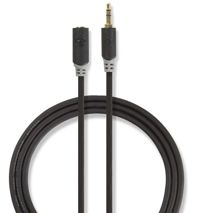 Nedis Stereo Audio kabel | 3.5 mm Hanstik | 3.5 mm Hunstik | Guldplateret | 3.00 m | Runde | Antracit | Box i gruppen HJEMMEELEKTRONIK / Kabler og adaptere / Audio Analog / 3.5 mm hos TP E-commerce Nordic AB (38-89017)