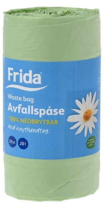 Frida Nedbrytningsbar avfallspåse 20 liter i gruppen HJEM, HUS & HAVE / Rengøringsmidler / Øvrigt rengørings tilbehør hos TP E-commerce Nordic AB (38-89062)