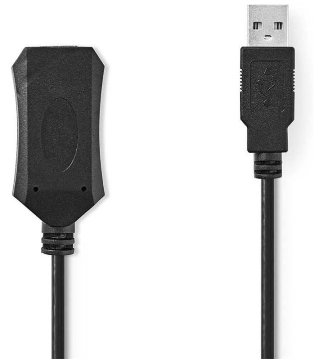 Nedis Aktiv USB-kabel | USB 2.0 | USB-A Han | USB-A Hun | 480 Mbps | 5.00 m | Runde | Nikkelplateret | PVC | Kobber | Konvolut i gruppen COMPUTERTILBEHØR / Kabler og adaptere / USB / USB-A / Kabler hos TP E-commerce Nordic AB (38-89263)