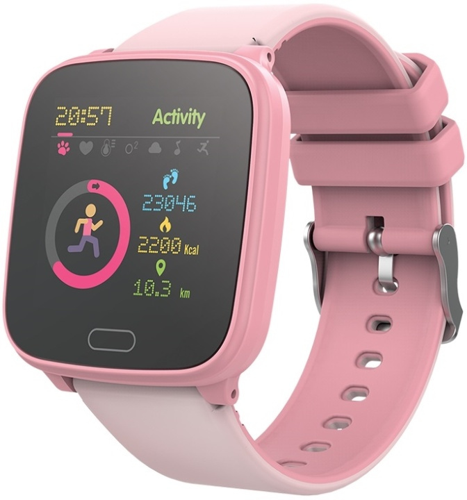 Forever Smartwatch IGO JW-100, Rosa i gruppen SPORT, FRITID & HOBBY / Smartwatch & Aktivitetsmåler / Smartwatch til børn hos TP E-commerce Nordic AB (38-89307)