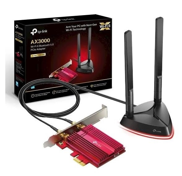 TP-Link AX3000 Wi-Fi 6 Bluetooth 5.0 PCIe Adapter i gruppen COMPUTERTILBEHØR / Netværk / Netværkskort / PCI Express Wireless hos TP E-commerce Nordic AB (38-89329)