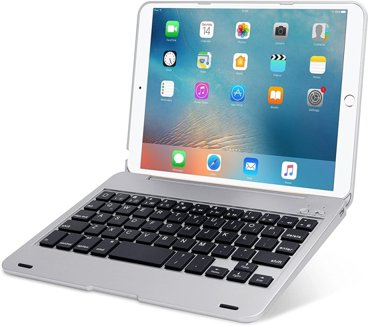 Fodral med inbyggt Bluetooth-tangentbord för iPad Mini 1/2/3, Silver i gruppen SMARTPHONES & TABLETS / Tablet beskyttelse / Apple iPad hos TP E-commerce Nordic AB (38-89385)
