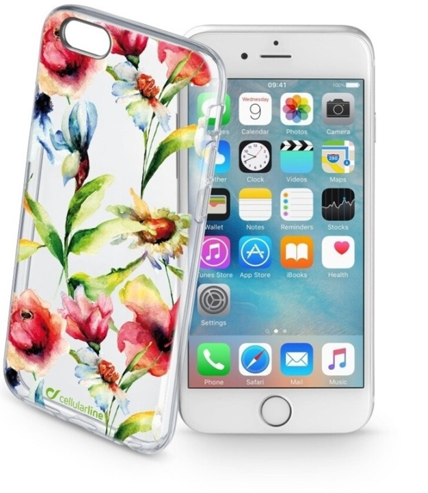 Cellularline blomster, TPU-etui til iPhone 6/6S i gruppen SMARTPHONES & TABLETS / Mobil Beskyttelse / Apple / iPhone 6/6S / Cover hos TP E-commerce Nordic AB (38-89512)