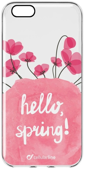 Cellularline Bloom, TPU-etui til iPhone 6/6S, Transparent med blomster i gruppen SMARTPHONES & TABLETS / Mobil Beskyttelse / Apple / iPhone 6/6S / Cover hos TP E-commerce Nordic AB (38-89514)