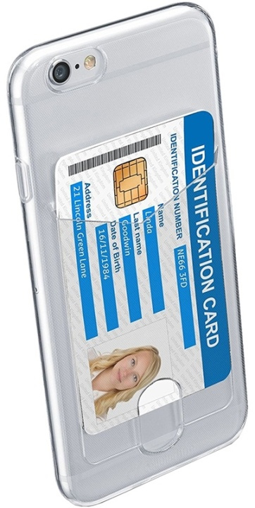 Cellularline Flex Pocket, gennemsigtigt etui med kortlomme til iPhone 6/6S i gruppen SMARTPHONES & TABLETS / Mobil Beskyttelse / Apple / iPhone 6/6S / Cover hos TP E-commerce Nordic AB (38-89517)