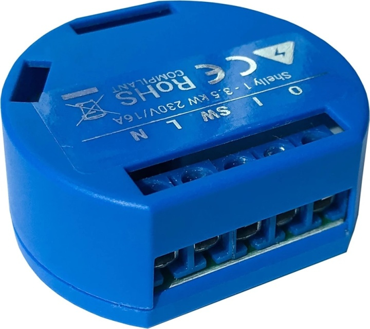 Shelly 1 Kompakt infälld strömbrytare med WiFi och öppet API i gruppen HJEM, HUS & HAVE / Elektricitet & Belysning / El-installation / Tilbehør hos TP E-commerce Nordic AB (38-89590)