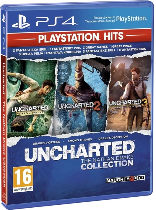 PS4 Uncharted Collection 1-3 HITS i gruppen HJEMMEELEKTRONIK / Spilkonsoller og tilbehør / Sony PlayStation 4 hos TP E-commerce Nordic AB (38-89765)
