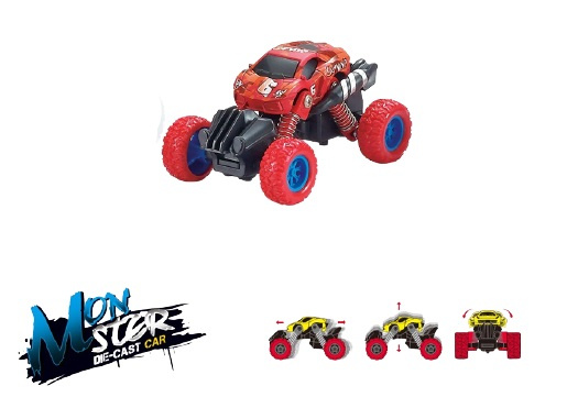 Mini Monstertruck 4x4 1:70, Röd i gruppen LEGETØJ, BØRN & BABY / Legetøj / Legetøjsbiler hos TP E-commerce Nordic AB (38-89866)