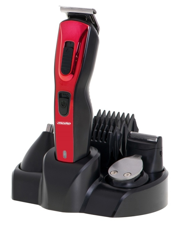Mesko Multitrimmer, rød-sort (MS 2931) i gruppen SKØNHED & HELSE / Hår og styling / Barbering og trimning / Hårtrimmere hos TP E-commerce Nordic AB (38-89952)