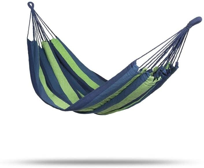 909 Udendørs hængekøje 100x200cm, blå/grøn i gruppen SPORT, FRITID & HOBBY / Friluftsliv / Udendørs gadgets hos TP E-commerce Nordic AB (38-89967)