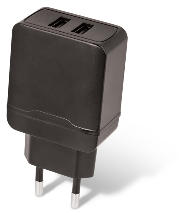Maxlife USB-hurtigoplader, MXTC-02, 2xUSB, hurtigopladning, sort (2,4 A) i gruppen SMARTPHONES & TABLETS / Opladere og kabler / Vægoplader / Vægoplader USB hos TP E-commerce Nordic AB (38-90055)